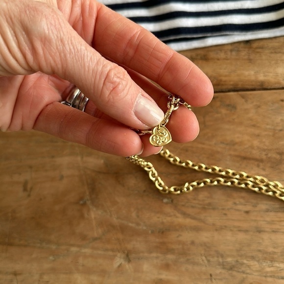 SAILOR CHIC: 2 JCREW Navy/White Striped Shirts and gold tone chain - Picture 13 of 15